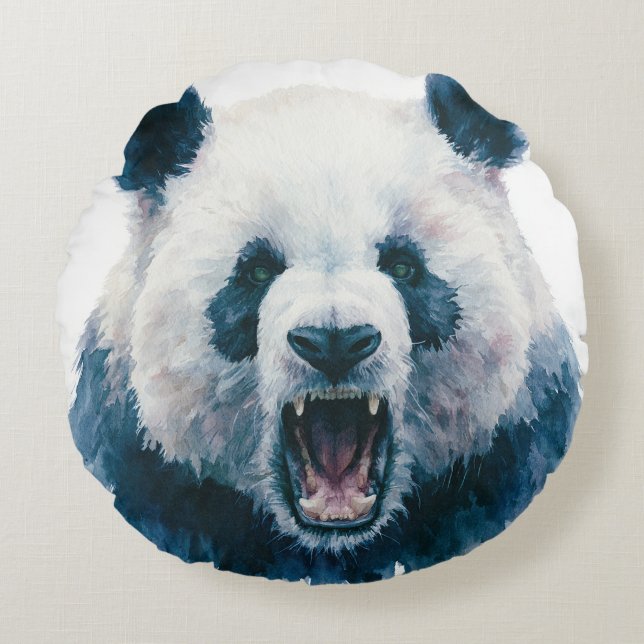 Almofada Redonda Poder Primal 005 – Panda (Frente)