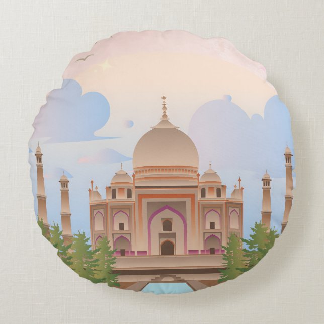 Almofada Redonda Poesia no mármore (Frente)