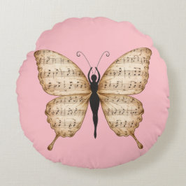 Almofada Redonda Poetic Butterfly Form Cushion
