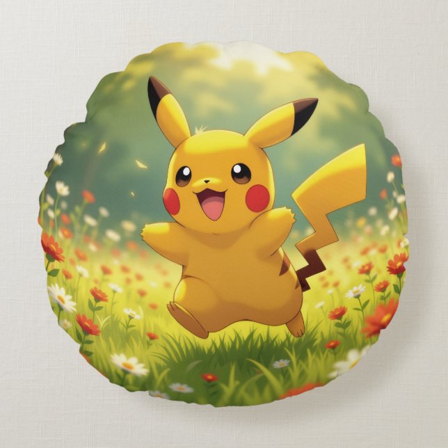 Almofada Redonda Pokémon und seine Treue Freunde (Frente)