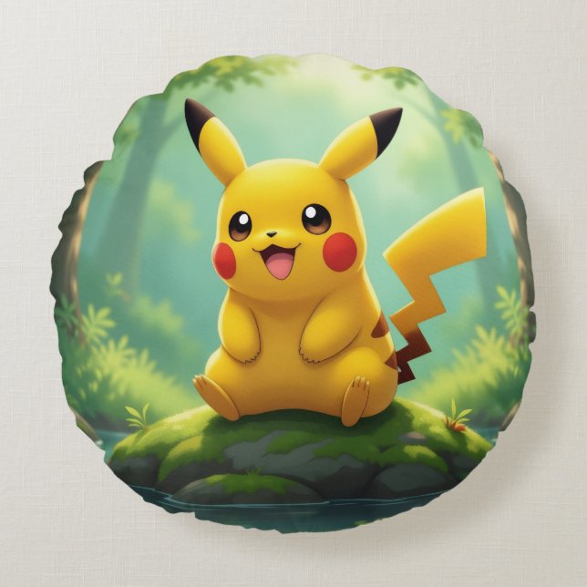 Almofada Redonda Pokémon und seine Treue Freunde (Frente)