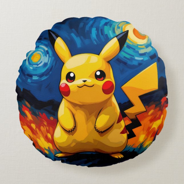 Almofada Redonda Pokémon und seine Treue Freunde (Frente)