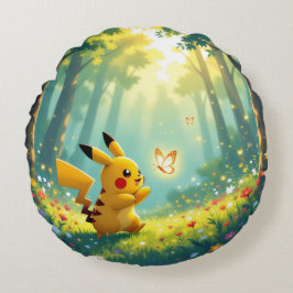 Almofada Redonda Pokémon und seine Treue Freunde