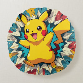 Almofada Redonda Pokémon und seine Treue Freunde