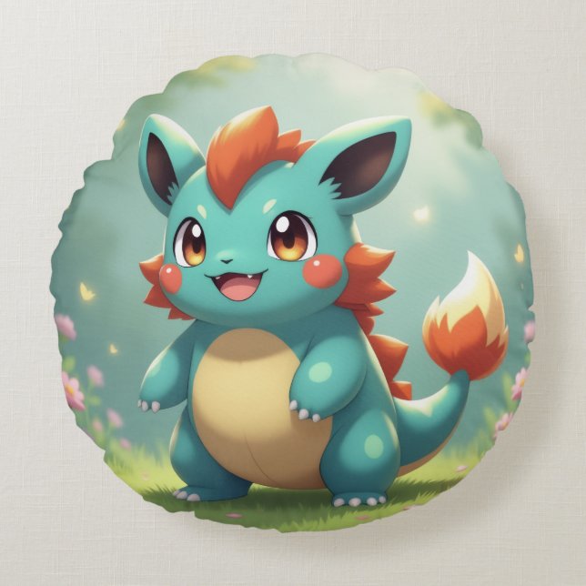 Almofada Redonda Pokémon und seine Treue Freunde (Frente)