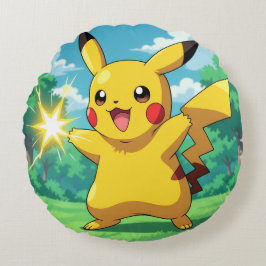 Almofada Redonda Pokémon und seine Treue Freunde