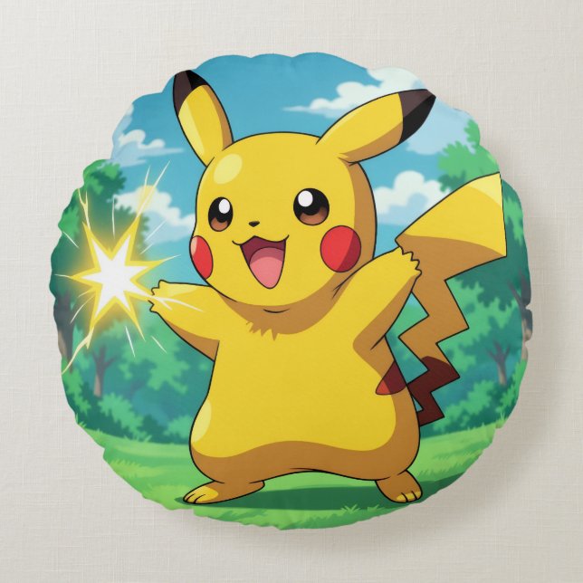 Almofada Redonda Pokémon und seine Treue Freunde (Frente)