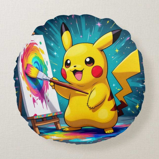 Almofada Redonda Pokémon und seine Treue Freunde (Frente)