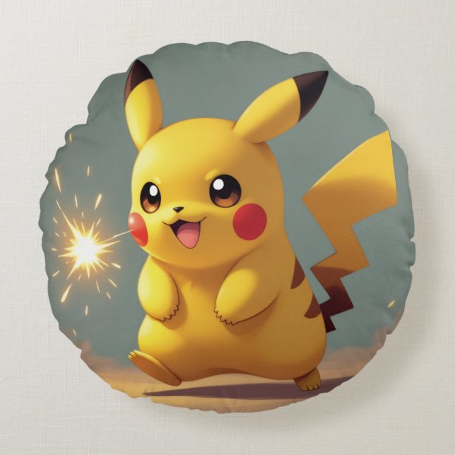 Almofada Redonda Pokémon und seine Treue Freunde (Frente)