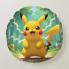 Almofada Redonda Pokémon und seine Treue Freunde