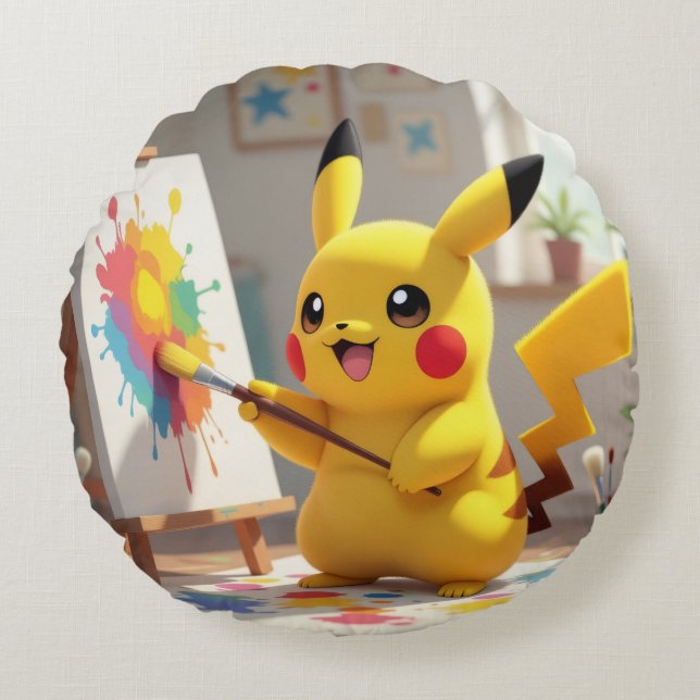 Almofada Redonda Pokémon und seine Treue Freunde (Frente)