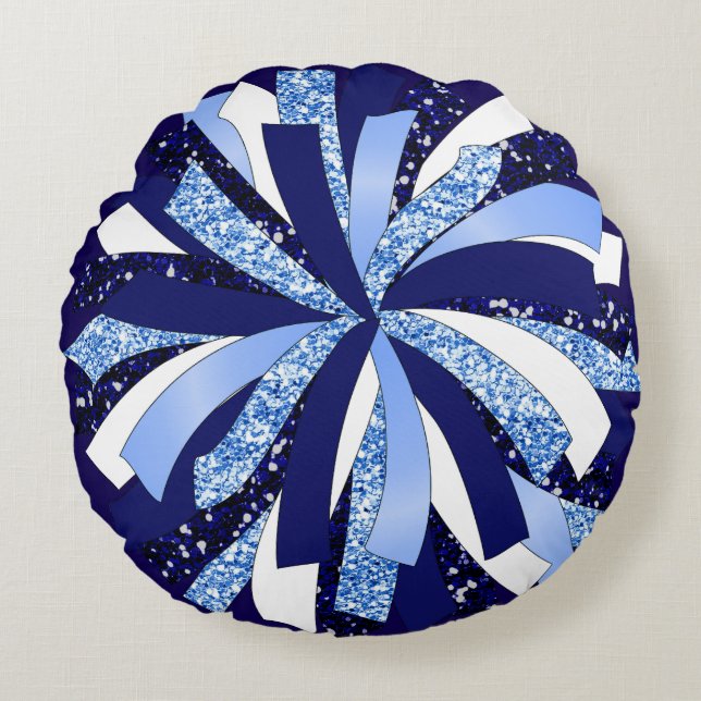 Almofada Redonda Pom Do Cheerleader Do travesseiro decorativo perso (Frente)