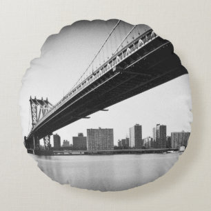 Almofada Redonda Ponte de Manhattan e skyline, New York, E.U.