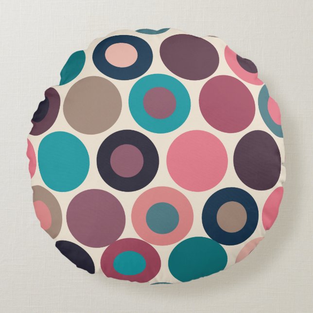 Almofada Redonda Pontos do Horizonte (Frente)