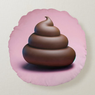 Almofada Redonda Poop Emoji