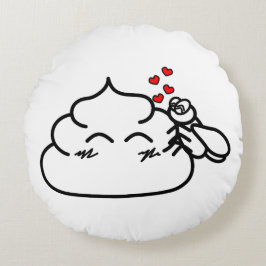 Almofada Redonda Poop in Love - Brootsch the PooPoo