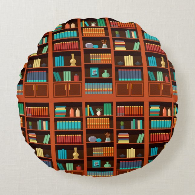 Almofada Redonda Prateleiras de Bolachas Cozy (Frente)