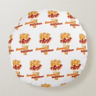Almofada Redonda preferência de verão sorvete