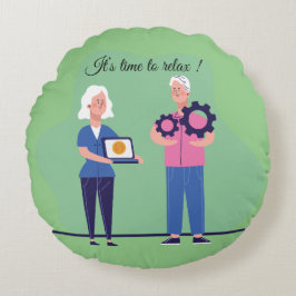 Almofada Redonda Presente de aposentadoria para colega de trabalho