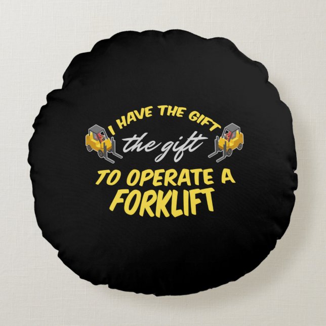 Almofada Redonda Presente de empilhadeira (Frente)