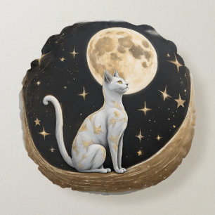 Almofada Redonda Presente De Gato Celestial Para Pás De Gato