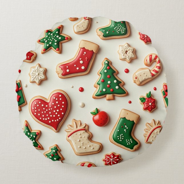 Almofada Redonda presente de natal (Frente)