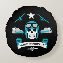 Almofada Redonda Presente De Piloto Privado E Comercial