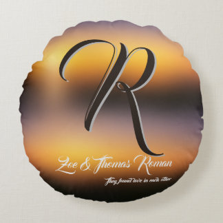 Almofada Redonda Presente personalizado de aquecimento da casa fami