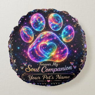 Almofada Redonda Presente Personalizado de Memória de Pet