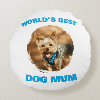 Almofada Redonda Presente Personalizado Mínimo Melhor Cachorro Gato