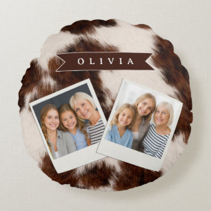 Almofada Redonda Presente Personalizado no Estilo Western Cowgirl c