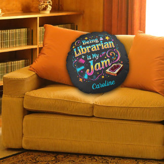 Almofada Redonda Presente Personalizado para Bibliotecário