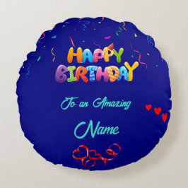 Almofada Redonda Presente único em Travesseiro redondo para os aniv