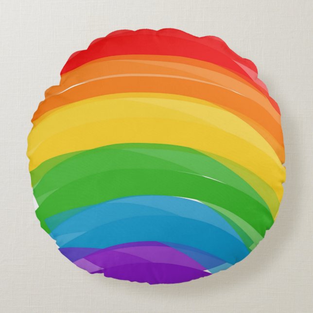 Almofada Redonda Pride Rainbow Pouf (Frente)