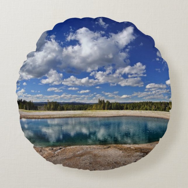 Almofada Redonda Primavera quente (Frente)