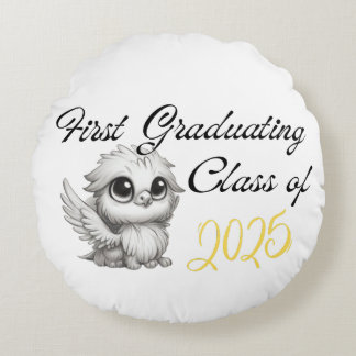 Almofada Redonda Primeira classe de graduação 2025 Griffins