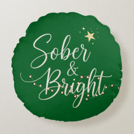 Almofada Redonda Primeiro sóbrio de natal