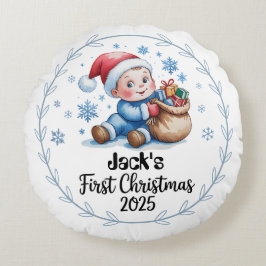 Almofada Redonda Primeiro Travesseiro Redondo de Natal 2025 - Editá