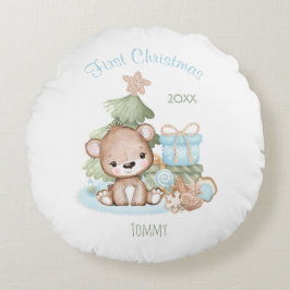 Almofada Redonda Primeiro Travesseiro redondo personalizado de Nata