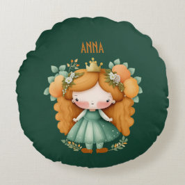 Almofada Redonda Princesa com laranjas e flores