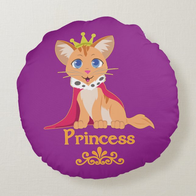 Almofada Redonda Princesa Kitten (Verso)