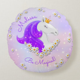 Almofada Redonda Princesa Mágica Lilac Personalizada