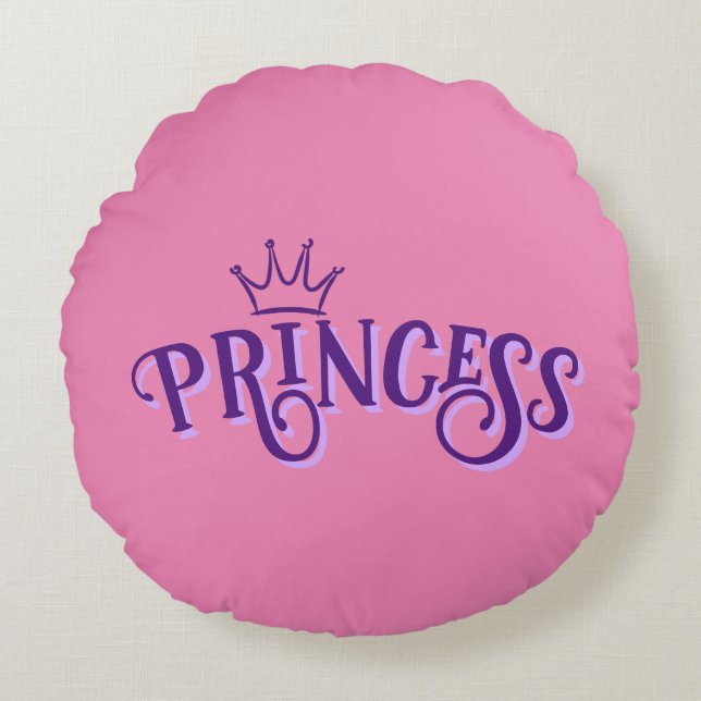 Almofada Redonda Princesa Round Travesseiro (Frente)