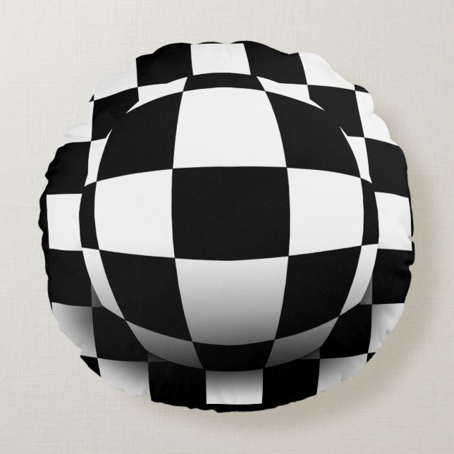 Almofada Redonda Profundidade ilusória (Frente)