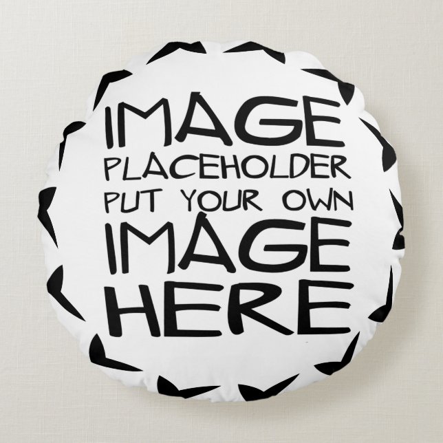 Almofada Redonda Projete seu próprio travesseiro do algodão (Frente)