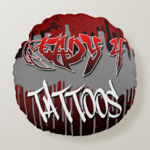 Pronto 4 Tatuagens Travesseiro redondo