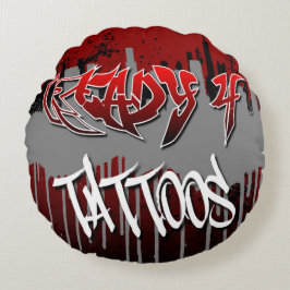 Almofada Redonda Pronto 4 Tatuagens Travesseiro redondo