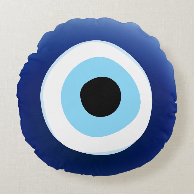 Almofada Redonda Proteção dos olhos Mau mediterrânicos (Frente)