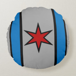 Almofada Redonda Protetor do Snuggle moderno (prata)