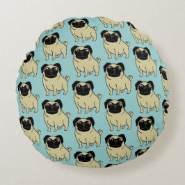Almofada Redonda Pugs